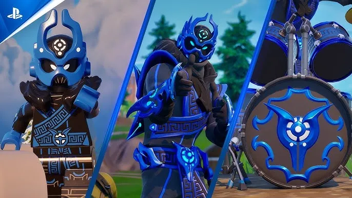 Gameplay di LEGO Fortnite con costruzioni e personaggi