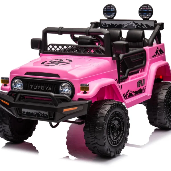 Auto Elettrica Bambini Toyota Cruiser 12V Rosa - 2 Motori & Sospensioni