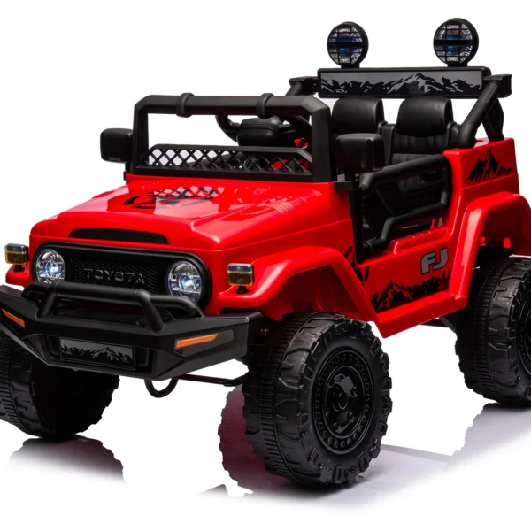 Auto Elettrica Bambini Toyota Cruiser 12V Rossa - 2 Motori & Sospensioni